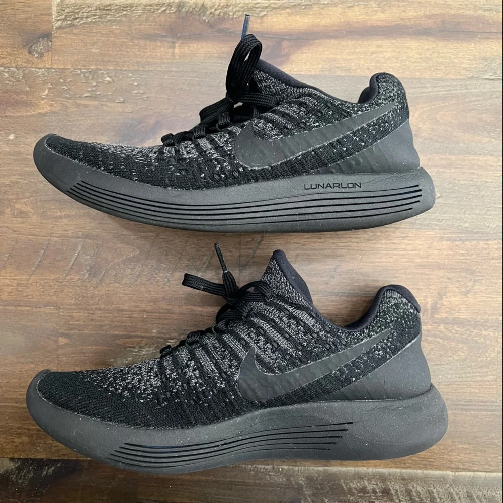 Nike womens Sz 5.5 Lunar Epic Flyknit 2 Low Running Shoes Gray 863780-00